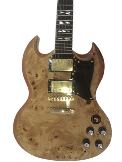 Custom Crown SG Birdseye Humbucker Pickups Fixed Bridge Guitar