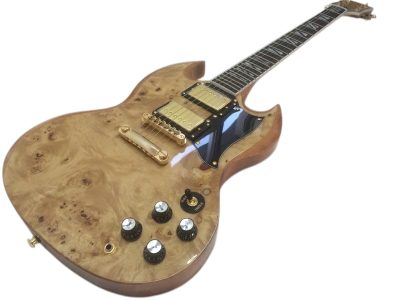 Custom Crown SG Birdseye Humbucker Pickups Fixed Bridge Guitar - Image 9