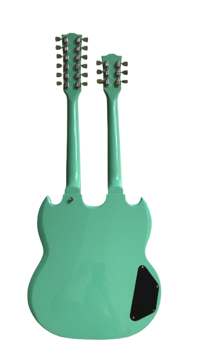 Custom Crown SG EDS2550 Alex Lifeson Sea Foam Green Double Neck 12 6 String Guitar - Image 5