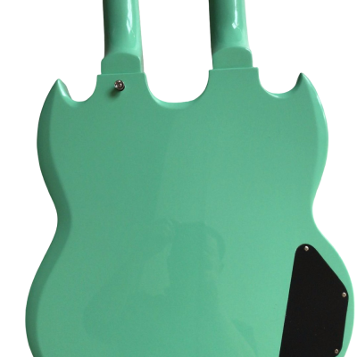 Custom Crown SG EDS2550 Alex Lifeson Sea Foam Green Double Neck 12 6 String Guitar - Image 6