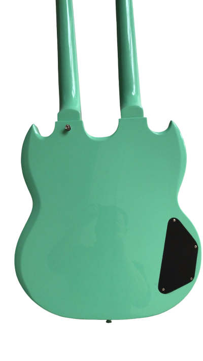 Custom Crown SG EDS2550 Alex Lifeson Sea Foam Green Double Neck 12 6 String Guitar - Image 6