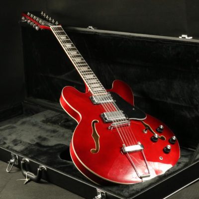 Custom Crown ES335 Semi Hollow Body Artist Cherry Fhole 12 String Guitar - Image 6