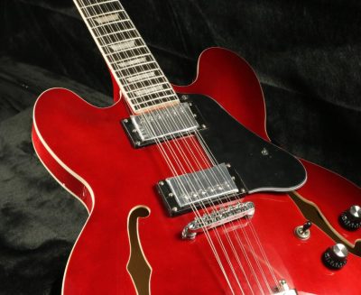 Custom Crown ES335 Semi Hollow Body Artist Cherry Fhole 12 String Guitar - Image 7