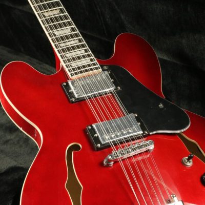 Custom Crown ES335 Semi Hollow Body Artist Cherry Fhole 12 String Guitar - Image 7