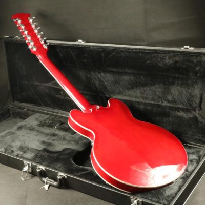 Custom Crown ES335 Semi Hollow Body Artist Cherry Fhole 12 String Guitar - Image 8