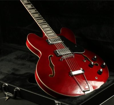 Custom Crown ES335 Semi Hollow Body Artist Cherry Fhole 12 String Guitar - Image 9
