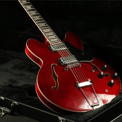 Custom Crown ES335 Semi Hollow Body Artist Cherry Fhole 12 String Guitar - Image 9