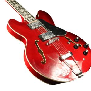 Custom Crown ES335 Semi Hollow Body Artist Cherry Fhole 12 String Guitar
