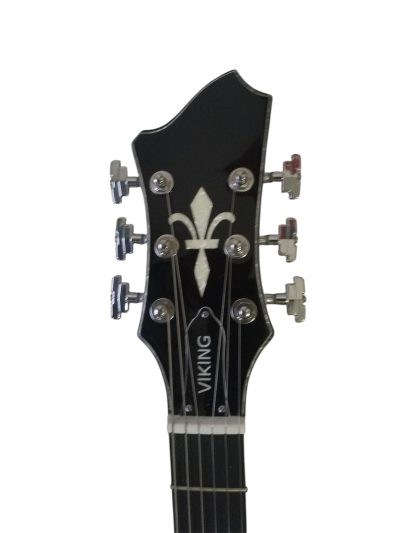 Custom Tourmaline Viking Semi Hollow Body Electric Guitar Crisp White Finish - Image 5