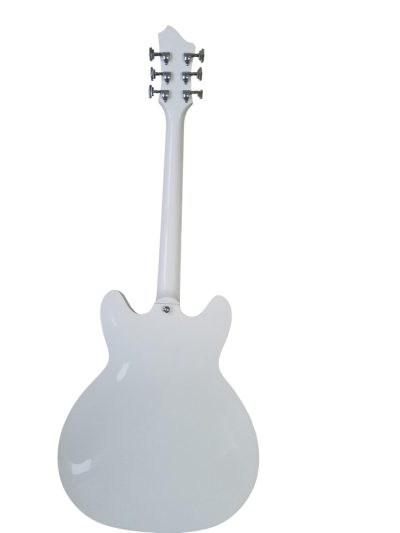 Custom Tourmaline Viking Semi Hollow Body Electric Guitar Crisp White Finish - Image 7