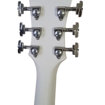 Custom Tourmaline Viking Semi Hollow Body Electric Guitar Crisp White Finish - Image 9