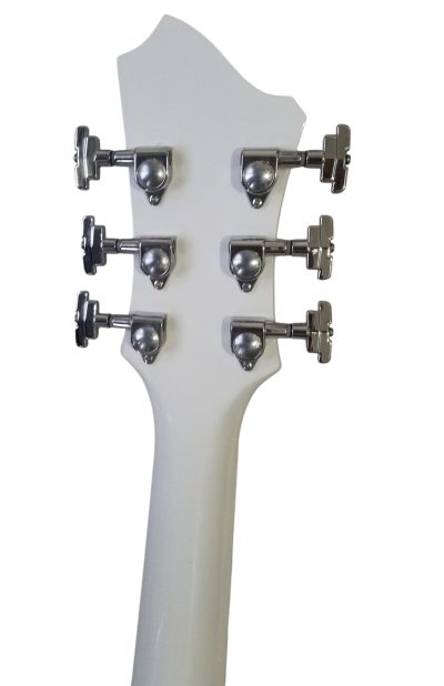 Custom Tourmaline Viking Semi Hollow Body Electric Guitar Crisp White Finish - Image 9