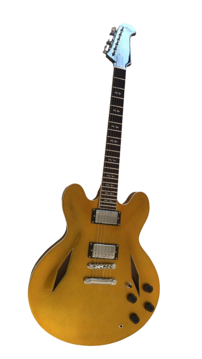 Custom Crown DG335 Dave Grohl Gold Finish 6 String Electric Guitar - Image 6