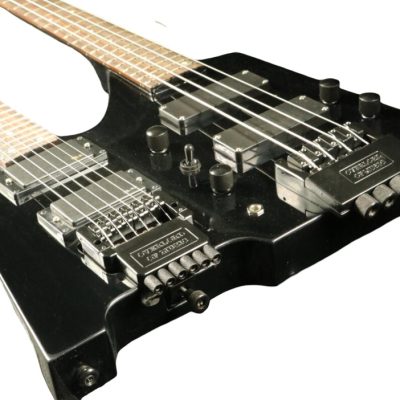 Custom Diplomat Black Double Neck Headless 4 String Bass Neck 6 String Guitar Neck