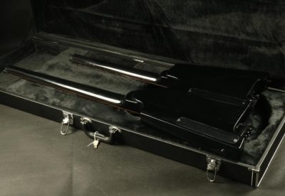 Custom Diplomat Black Double Neck Headless 4 String Bass Neck 6 String Guitar Neck - Image 3