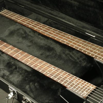 Custom Diplomat Black Double Neck Headless 4 String Bass Neck 6 String Guitar Neck - Image 7