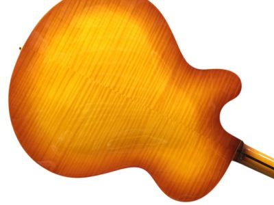 Custom Crown ES350 Tiger Maple Top Sunburst Semi Hollow Jazz Fhole Guitar - Image 2