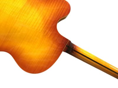 Custom Crown ES350 Tiger Maple Top Sunburst Semi Hollow Jazz Fhole Guitar - Image 3