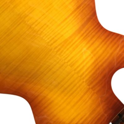Custom Crown ES350 Tiger Maple Top Sunburst Semi Hollow Jazz Fhole Guitar - Image 4
