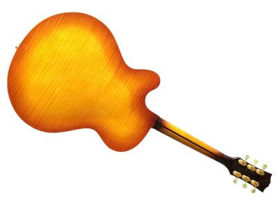 Custom Crown ES350 Tiger Maple Top Sunburst Semi Hollow Jazz Fhole Guitar - Image 8