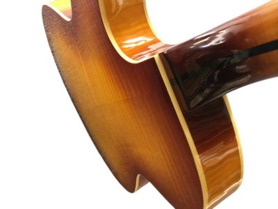 Custom Crown ES350 Tiger Maple Top Sunburst Semi Hollow Jazz Fhole Guitar - Image 13