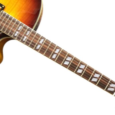 Custom Crown ES350 Tiger Maple Top Sunburst Semi Hollow Jazz Fhole Guitar - Image 14