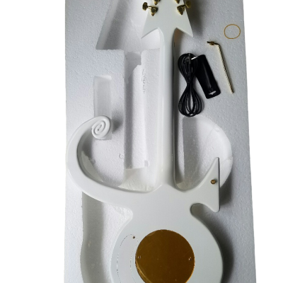 Custom Ember Prince Love White Tremolo Guitar - Image 3