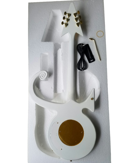 Custom Ember Prince Love White Tremolo Guitar - Image 3
