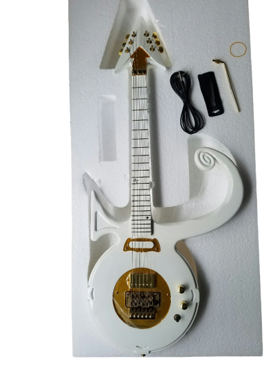 Custom Ember Prince Love White Tremolo Guitar