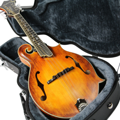 Custom Corundum Solid Flamed Maple Dovetail Sunburst Fhole Mandolin - Image 3