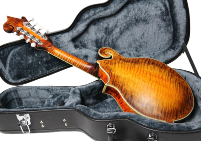 Custom Corundum Solid Flamed Maple Dovetail Sunburst Fhole Mandolin - Image 5