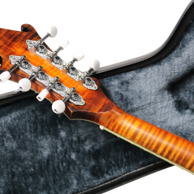 Custom Corundum Solid Flamed Maple Dovetail Sunburst Fhole Mandolin - Image 6