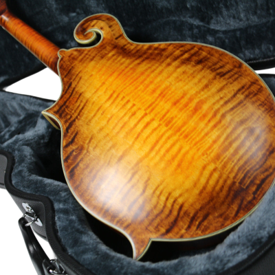 Custom Corundum Solid Flamed Maple Dovetail Sunburst Fhole Mandolin - Image 8