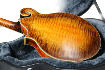 Custom Corundum Solid Flamed Maple Dovetail Sunburst Fhole Mandolin - Image 10