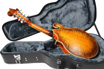 Custom Corundum Solid Flamed Maple Dovetail Sunburst Fhole Mandolin - Image 11