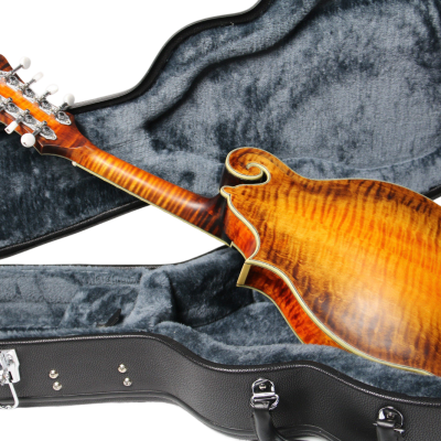 Custom Corundum Solid Flamed Maple Dovetail Sunburst Fhole Mandolin - Image 11
