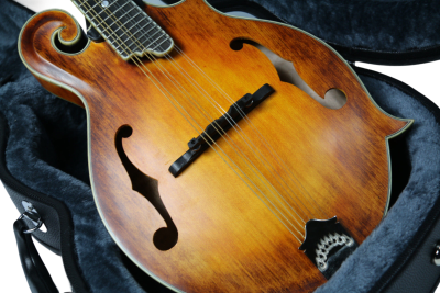 Custom Corundum Solid Flamed Maple Dovetail Sunburst Fhole Mandolin