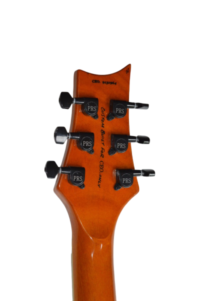 Custom Monarch Prism Orange Yellow Green Blue Flame Maple Top Tremolo Guitar - Image 5