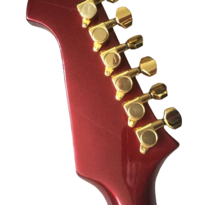 Custom Crown ES335 Sparkling Burgundy Red Trini 6 String Electric Guitar - Image 5