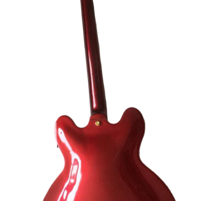 Custom Crown ES335 Sparkling Burgundy Red Trini 6 String Electric Guitar - Image 7