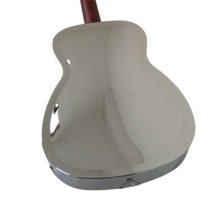 Custom Cobalt Resonator Chrome Plated Brass Body Fholes Guitar Resophonic Single Cone - Image 2