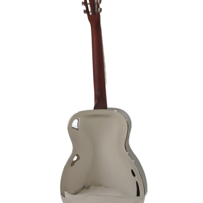 Custom Cobalt Resonator Chrome Plated Brass Body Fholes Guitar Resophonic Single Cone - Image 5