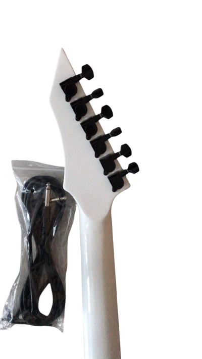 Custom Norturne Warlock Metal White Master Electric Guitar Floyd Rose Tremolo - Image 3