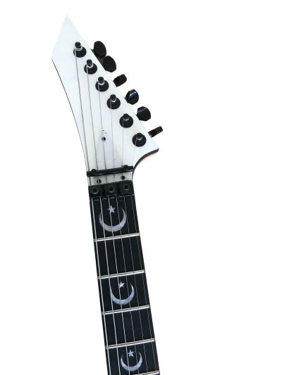 Custom Obsidian Kirk Hammett Ouija White Moon Inlays Electric Guitar - Image 3
