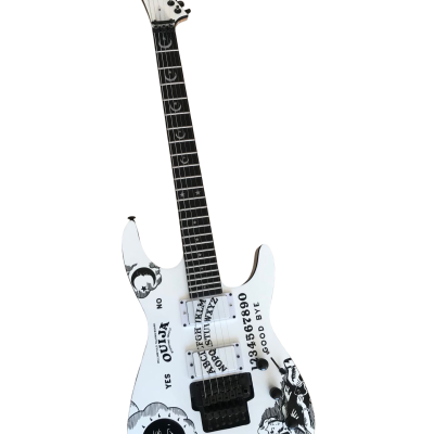 Custom Obsidian Kirk Hammett Ouija White Moon Inlays Electric Guitar - Image 4