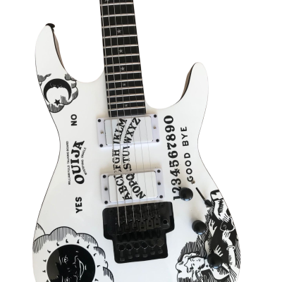 Custom Obsidian Kirk Hammett Ouija White Moon Inlays Electric Guitar