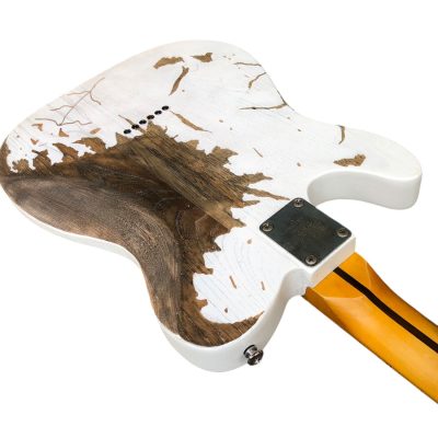 Custom Regent Aged Ash Body White Relic Electric Guitar - Image 3