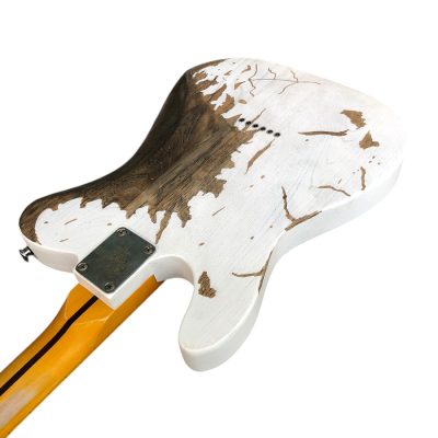 Custom Regent Aged Ash Body White Relic Electric Guitar - Image 4