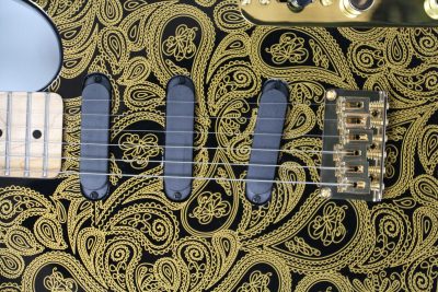 Custom Regent Gold James Paisley Flower Pattern Electric Guitar 3 Pickups - Image 2