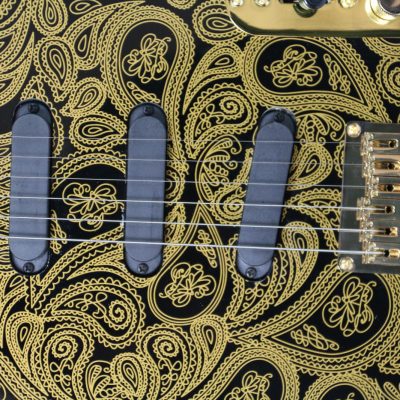 Custom Regent Gold James Paisley Flower Pattern Electric Guitar 3 Pickups - Image 2